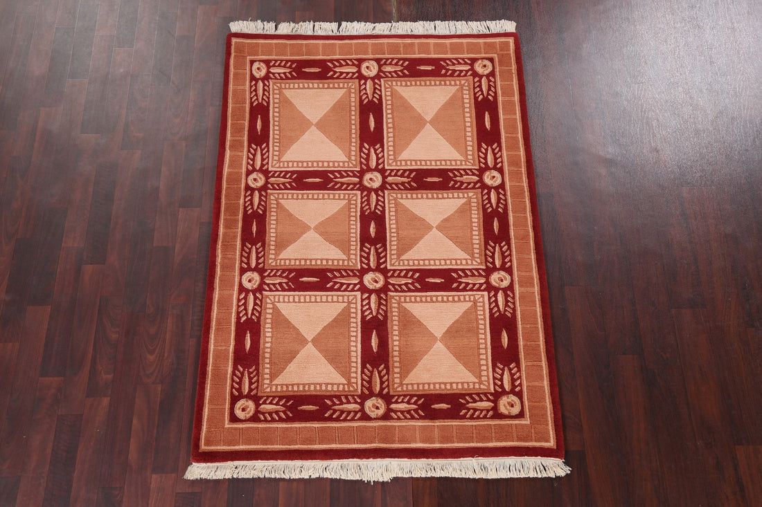 Vegetable Dye Nepalese Handmade Area Rug 4x6