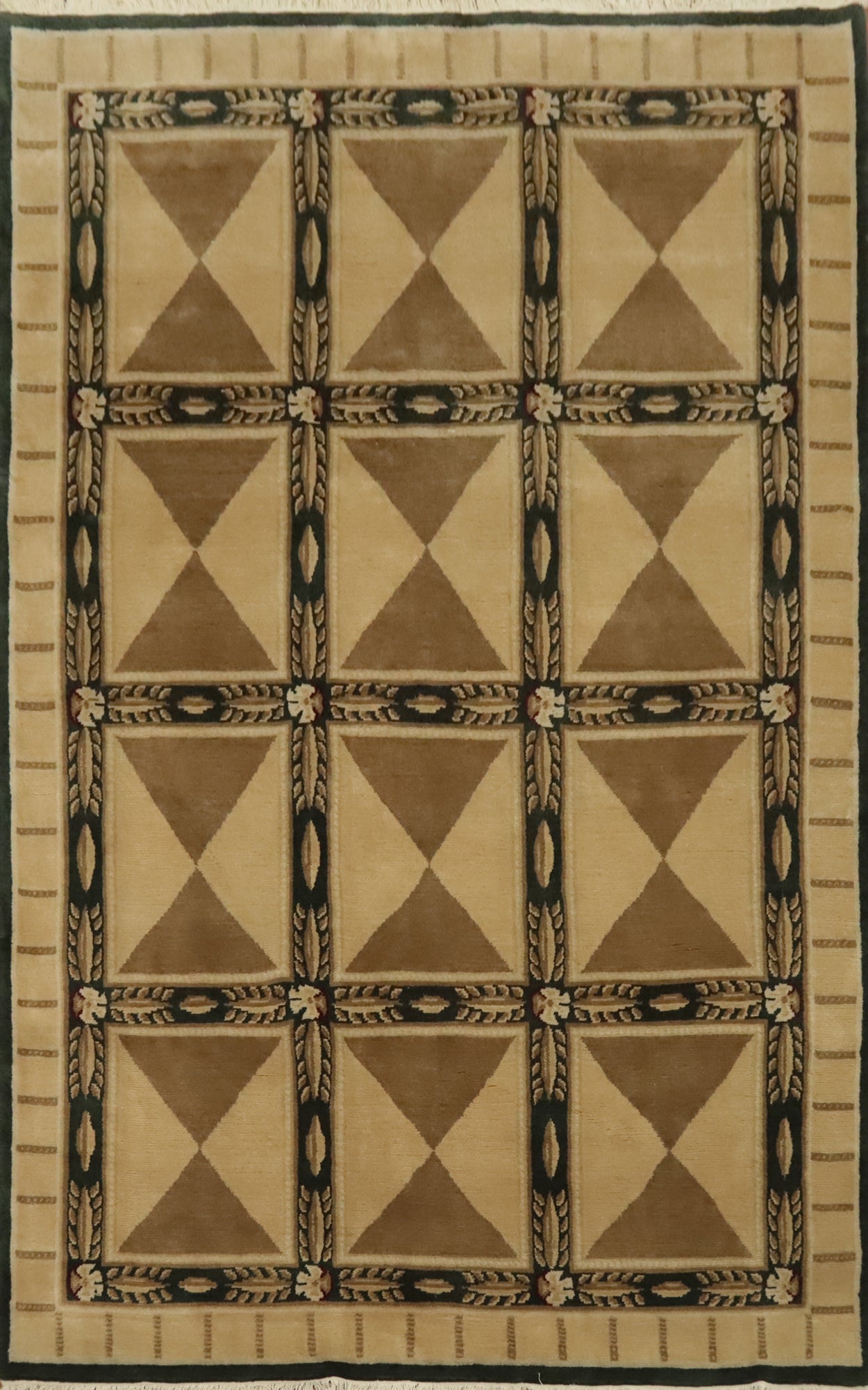 Vegetable Dye Nepalese Oriental Area Rug 6x9