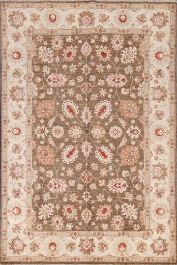 Vegetable Dye Chobi Peshawar Wool Handmade Rug 5x7