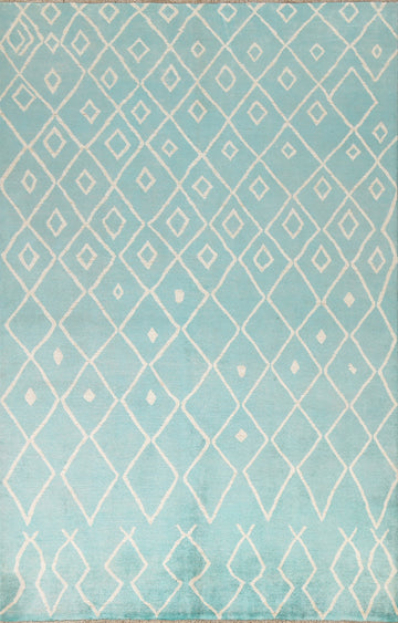 Trellis Moroccan Vegetable Dye Area Rug 5x8