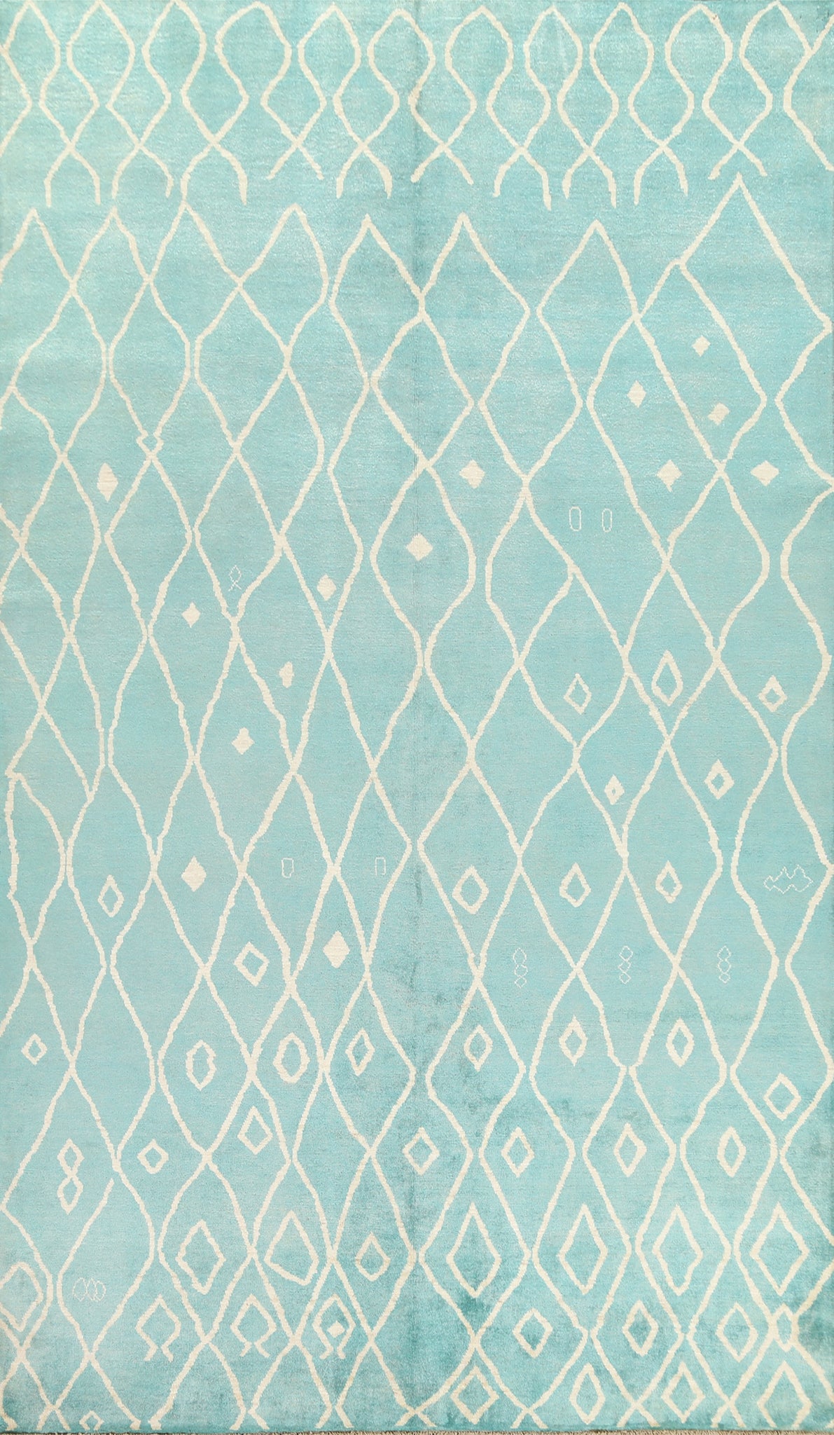 Vegetable Dye Trellis Moroccan Handmade Area Rug 6x10