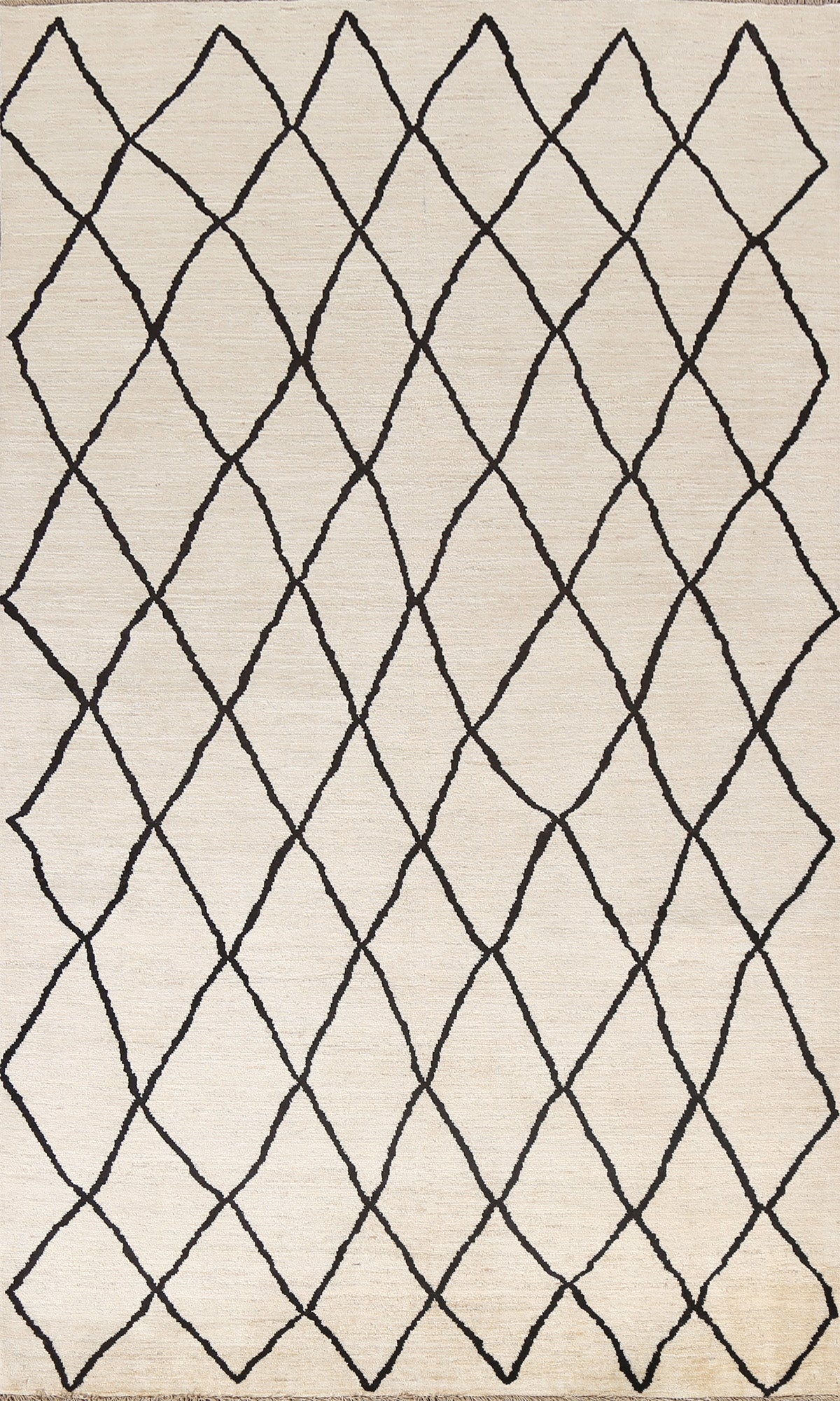 Vegetable Dye Moroccan Trellis Area Rug 6x9