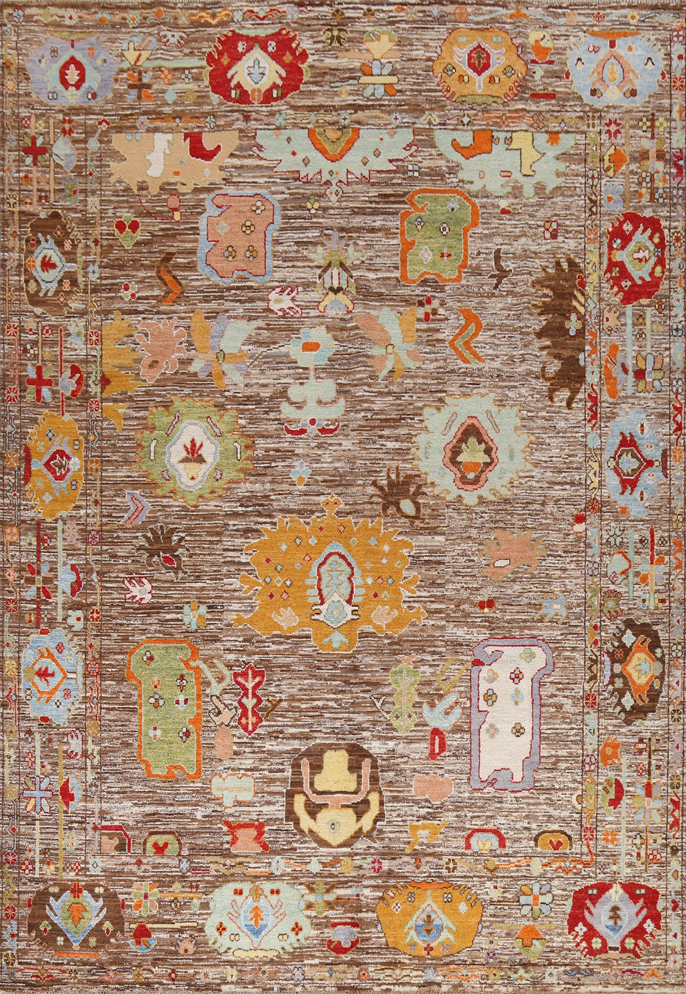 Vegetable Dye Ziegler Wool Area Rug 8x10