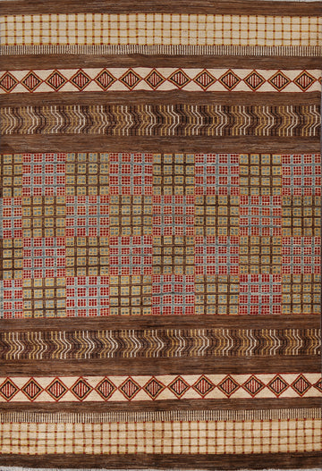 Vegetable Dye Gabbeh Kashkoli Oriental Area Rug 7x9