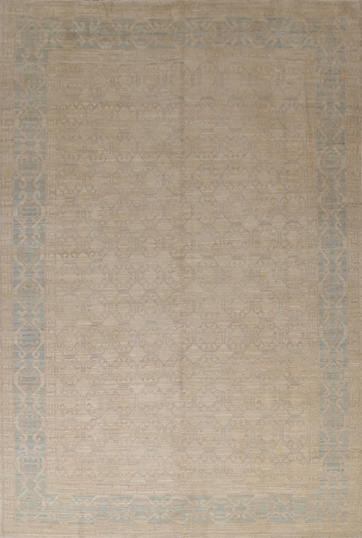 Vegetable Dye Muted Oushak Turkish Area Rug 9x11
