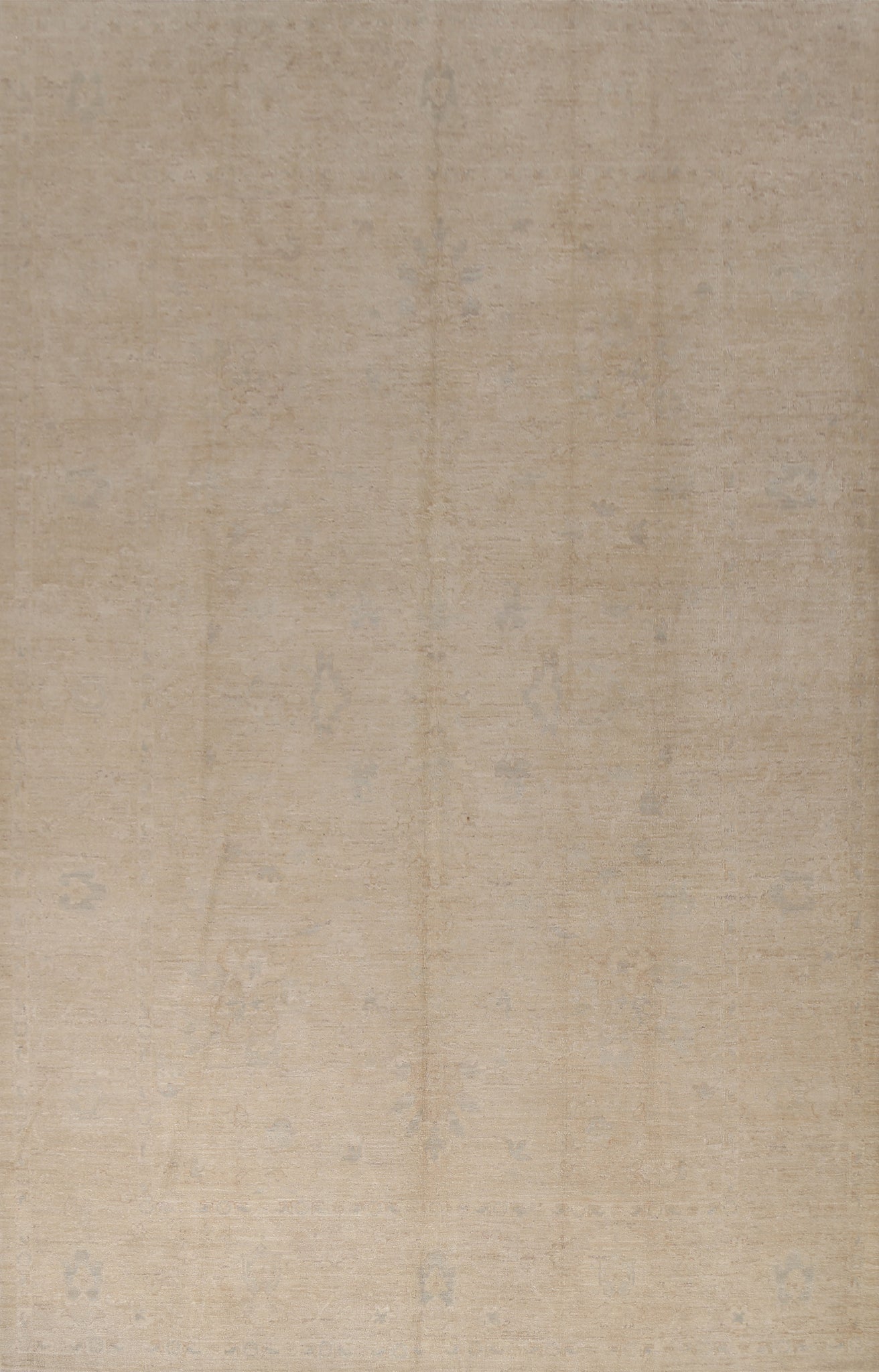 Muted Wool Oushak Turkish Area Rug 9x12