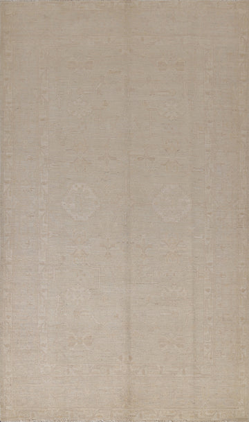 Vegetable Dye Muted Oushak Turkish Area Rug 6x10