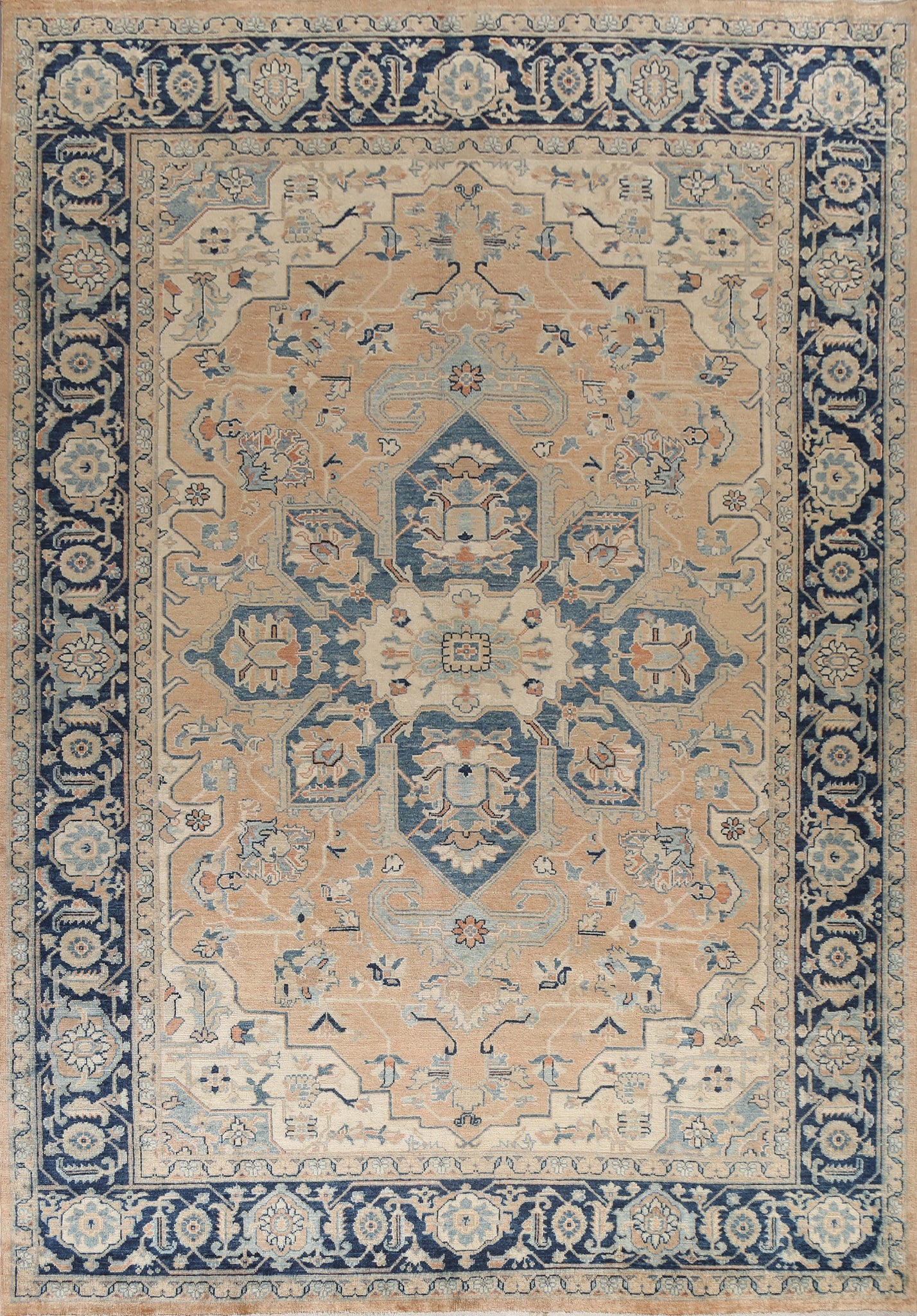 Vegetable Dye Heriz Turkish Area Rug 9x12