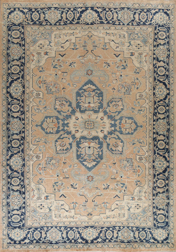 Vegetable Dye Heriz Turkish Area Rug 9x12