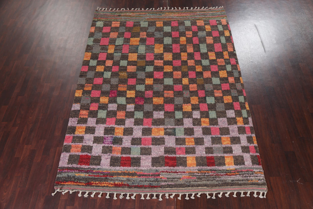 Checkered Moroccan Oriental Area Rug 8x11