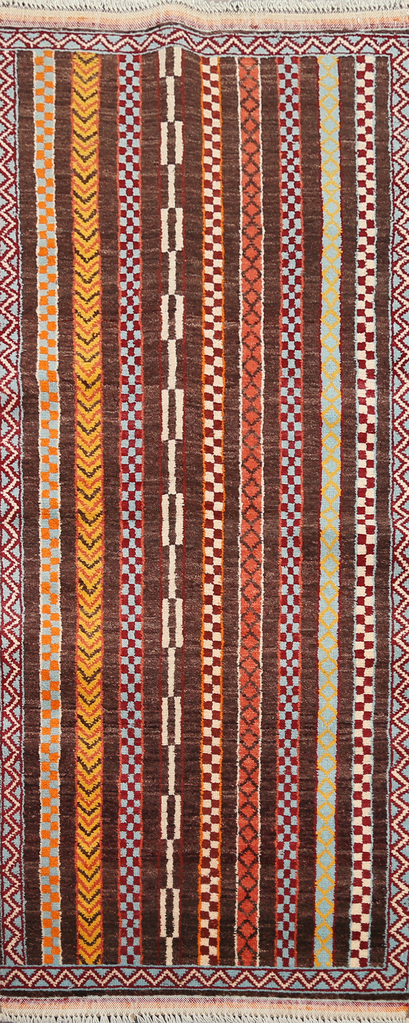 Vegetable Dye Moharramat Wool Runner Rug 2x6