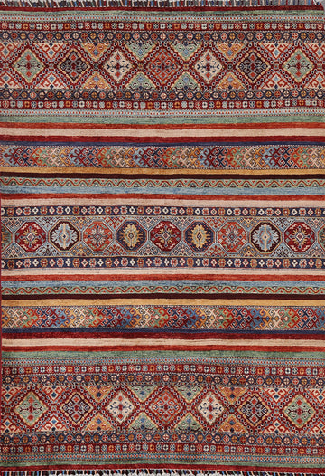 Vegetable Dye Super Kazak Handmade Area Rug 5x6