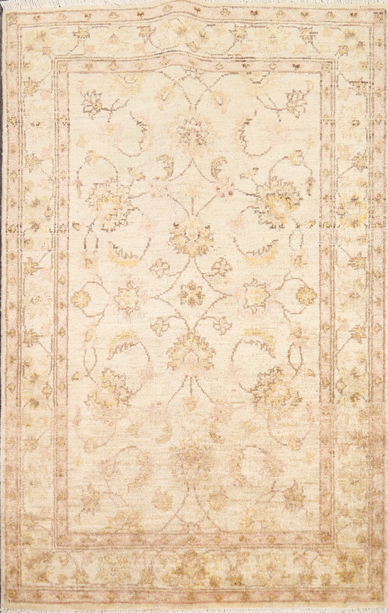Handmade Wool Oushak Turkish Area Rug 3x4