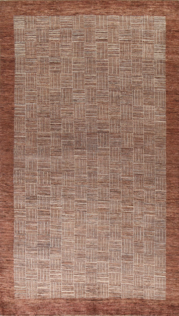 Modern Gabbeh Kashkoli Oriental Area Rug 6x10