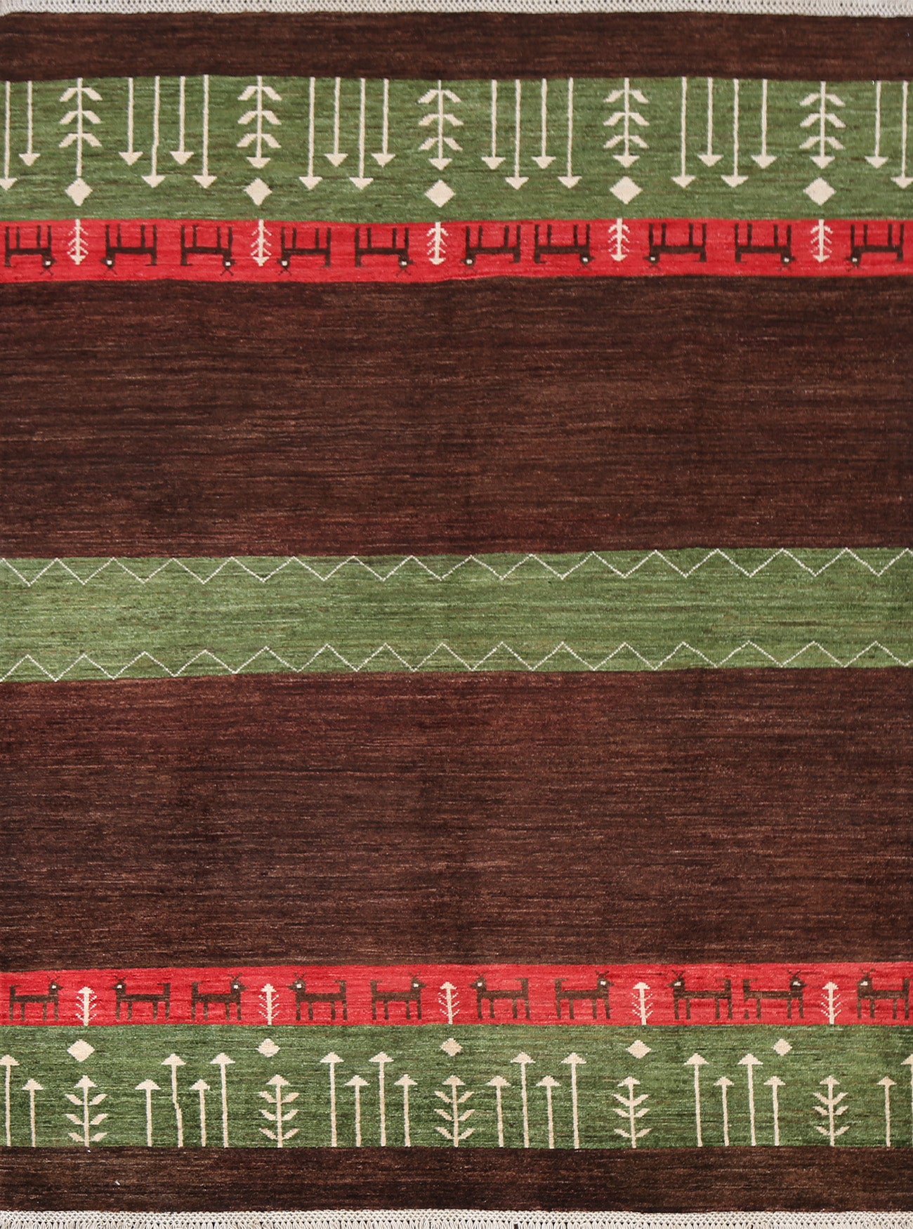 Tribal Gabbeh Persian Area Rug 5x7