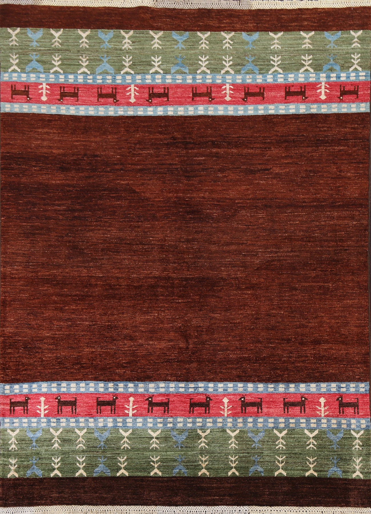 Tribal Gabbeh Kashkoli Oriental Area Rug 5x7