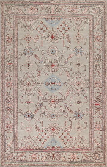 Vegetable Dye Wool Oushak Oriental Area Rug 8x11