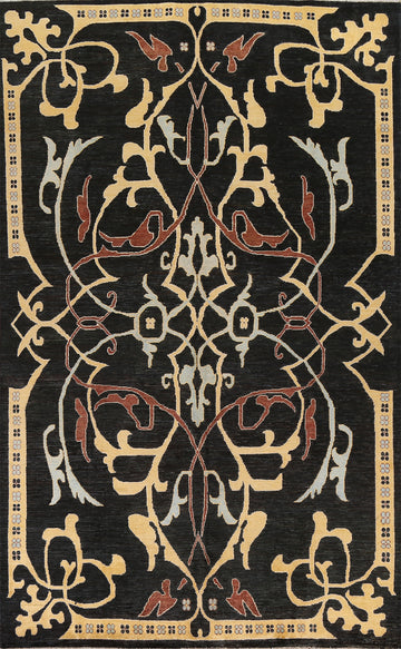 Black Vegetable Dye Ziegler Oriental Area Rug 6x10