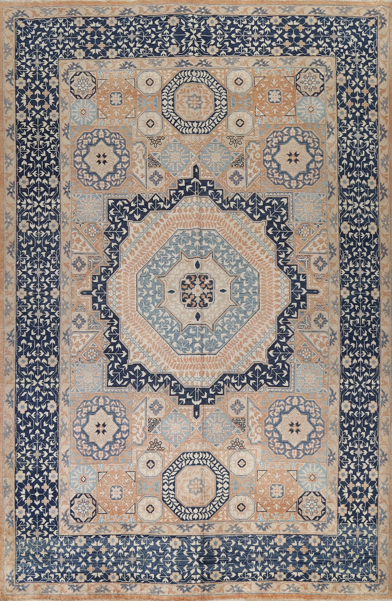 Vegetable Dye Khotan Oriental Wool Rug 9x12