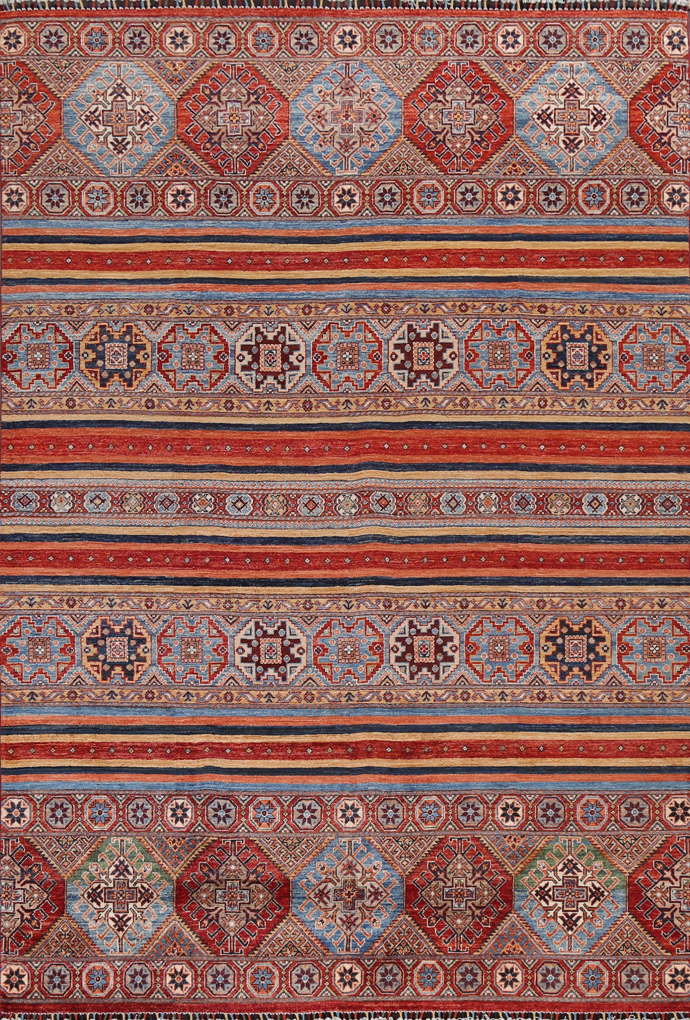 Vegetable Dye Super Kazak Oriental Rug 7x9