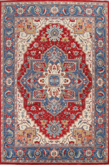 Vegetable Dye Heriz Serapi Oriental Wool Rug 9x12