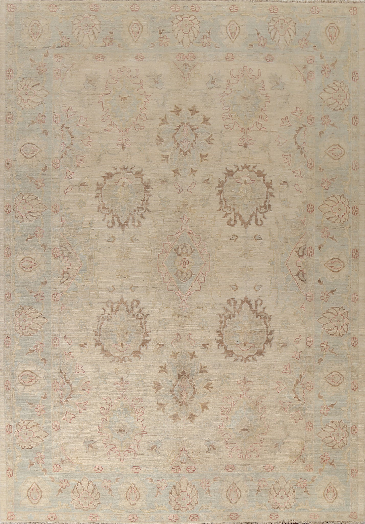 Handmade Ziegler Vegetable Dye Wool Rug 9x12