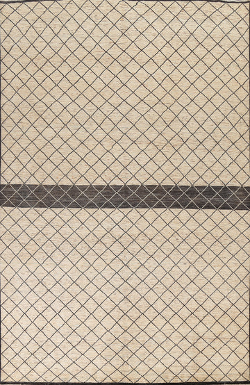 Trellis Wool Moroccan Oriental Rug 8x10