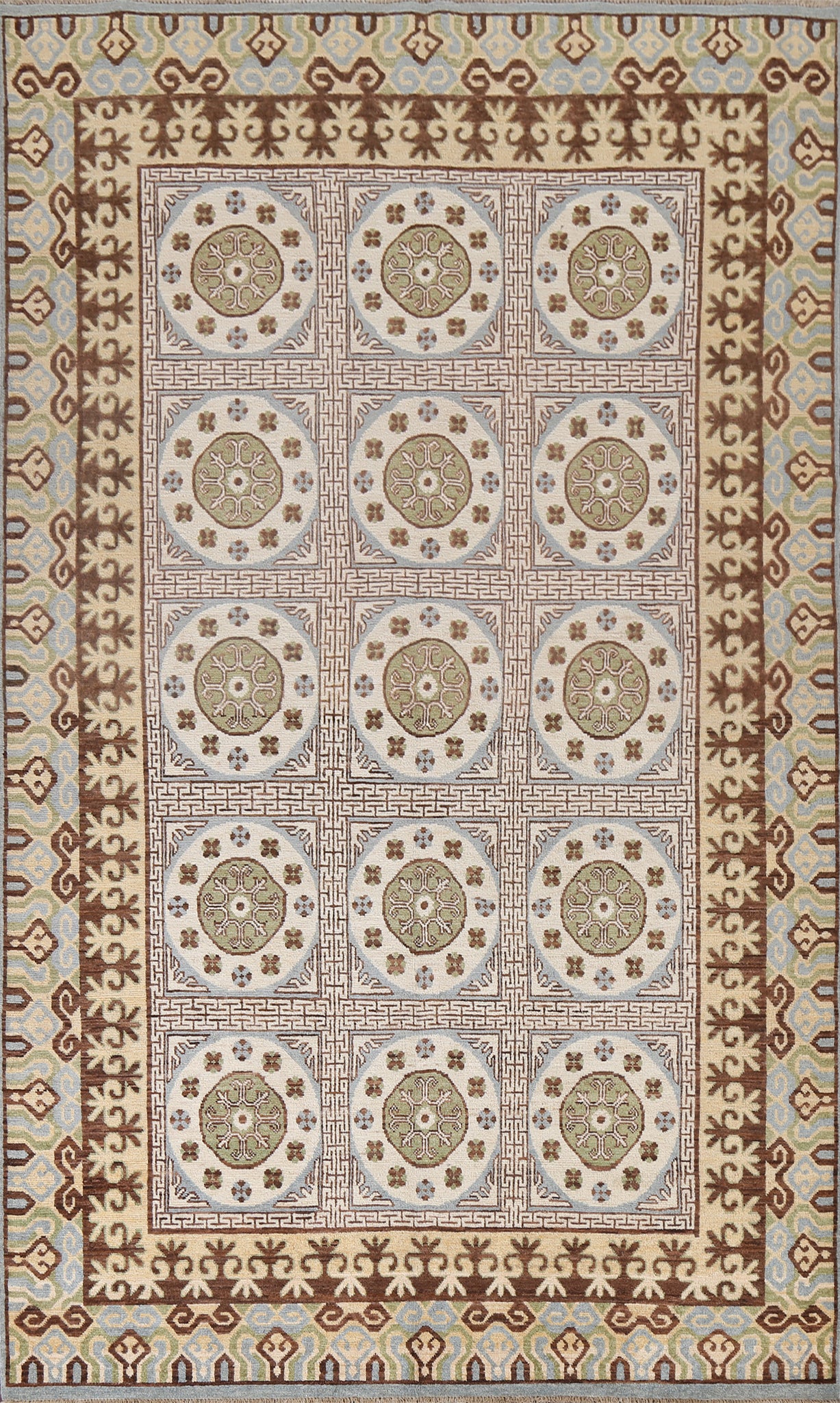 Vegetable Dye Khotan Oriental Area Rug 6x10