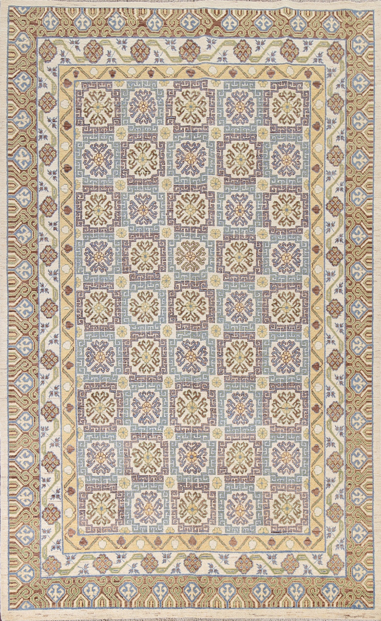 Vegetable Dye Khotan Oriental Wool Rug 7x10