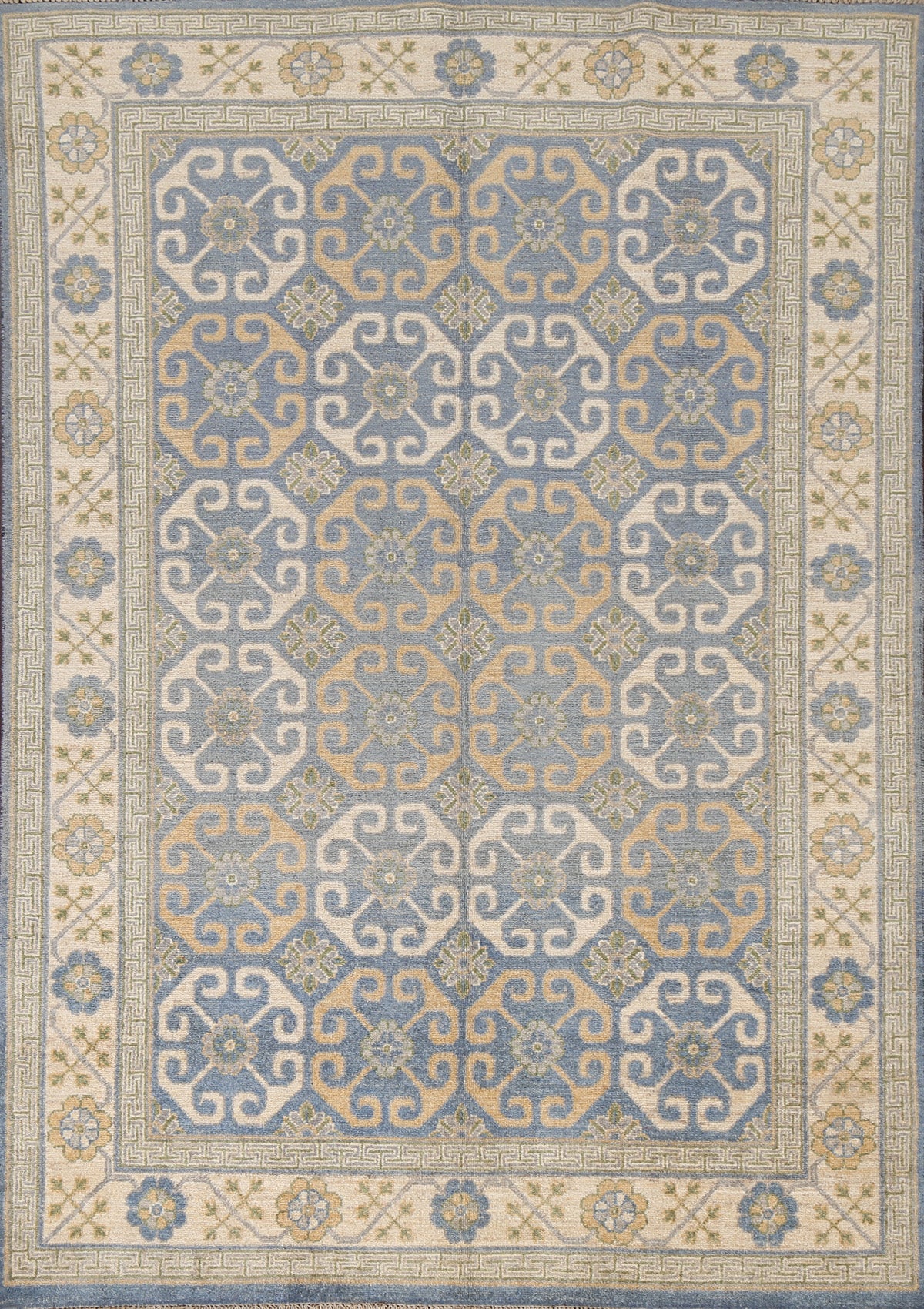 Vegetable Dye Khotan Oriental Area Rug 4x7