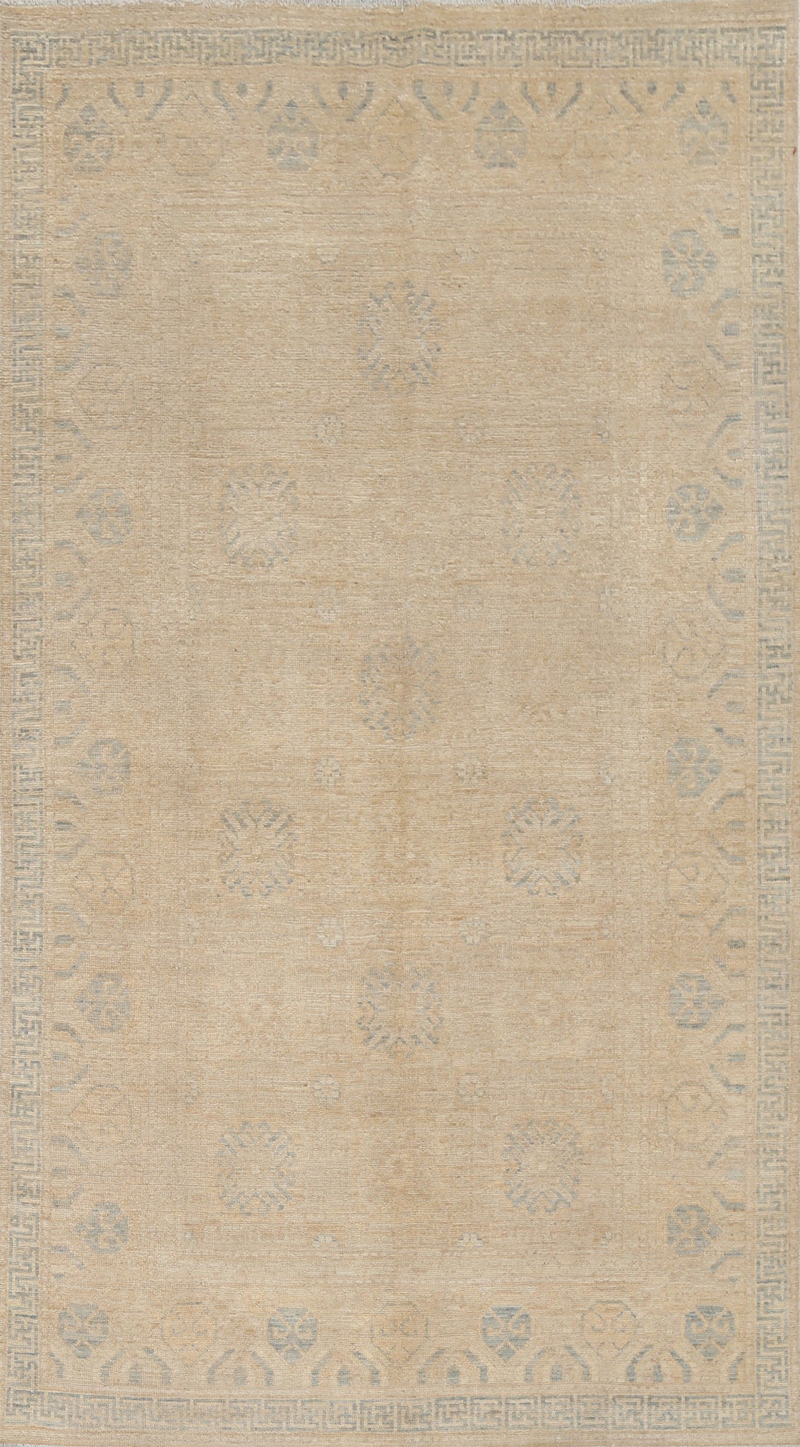 Vegetable Dye Oushak Handmade Turkish Rug 6x9