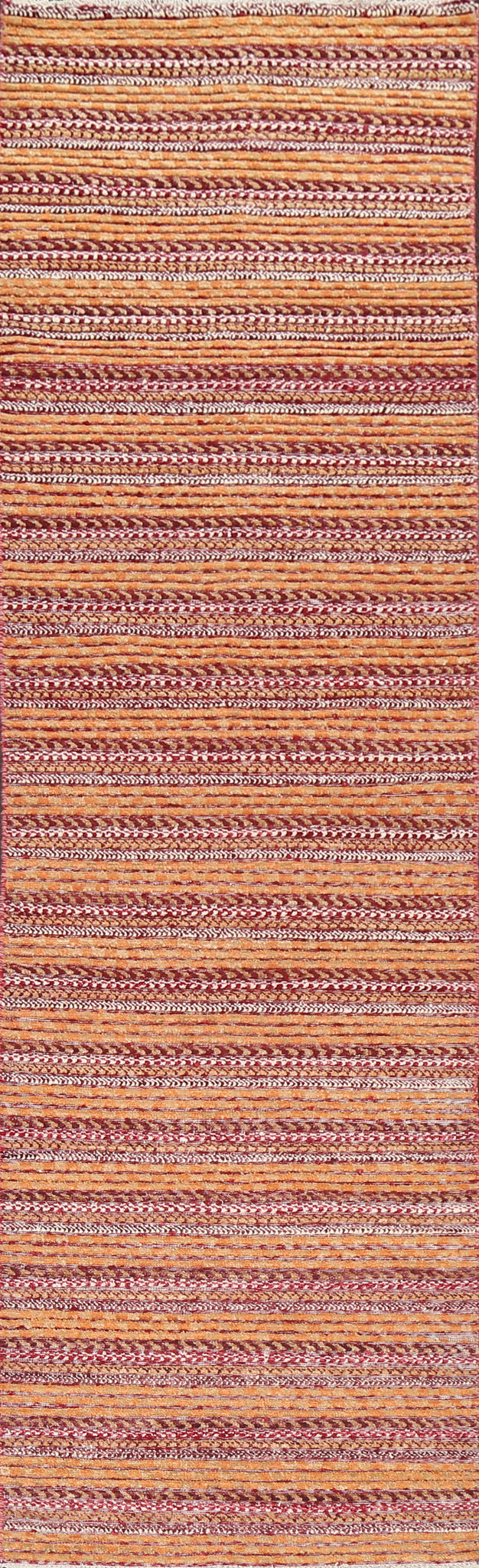 Striped Gabbeh Kashkoli Oriental Runner Rug 2x11