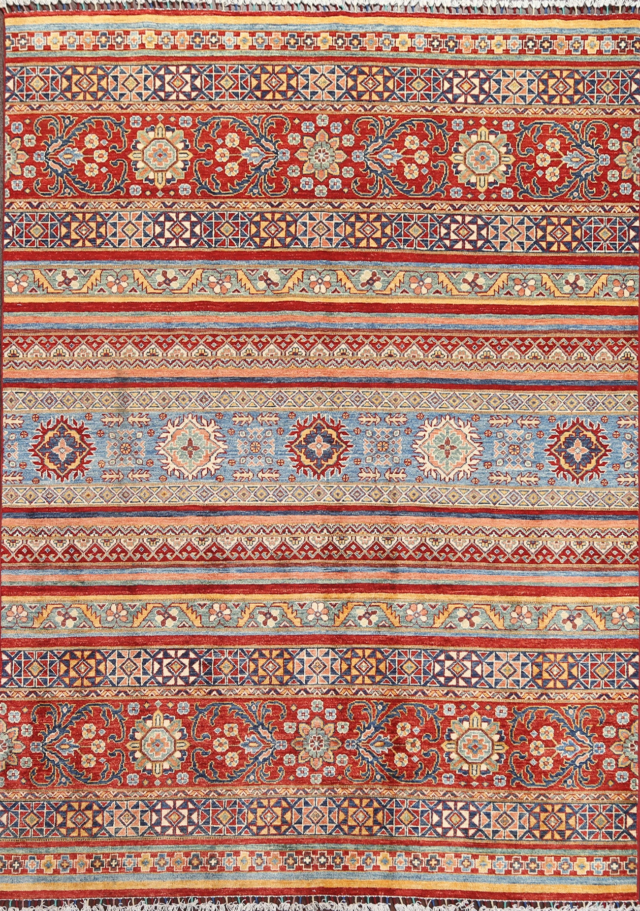 Vegetable Dye Wool Super Kazak Oriental Rug 6x8