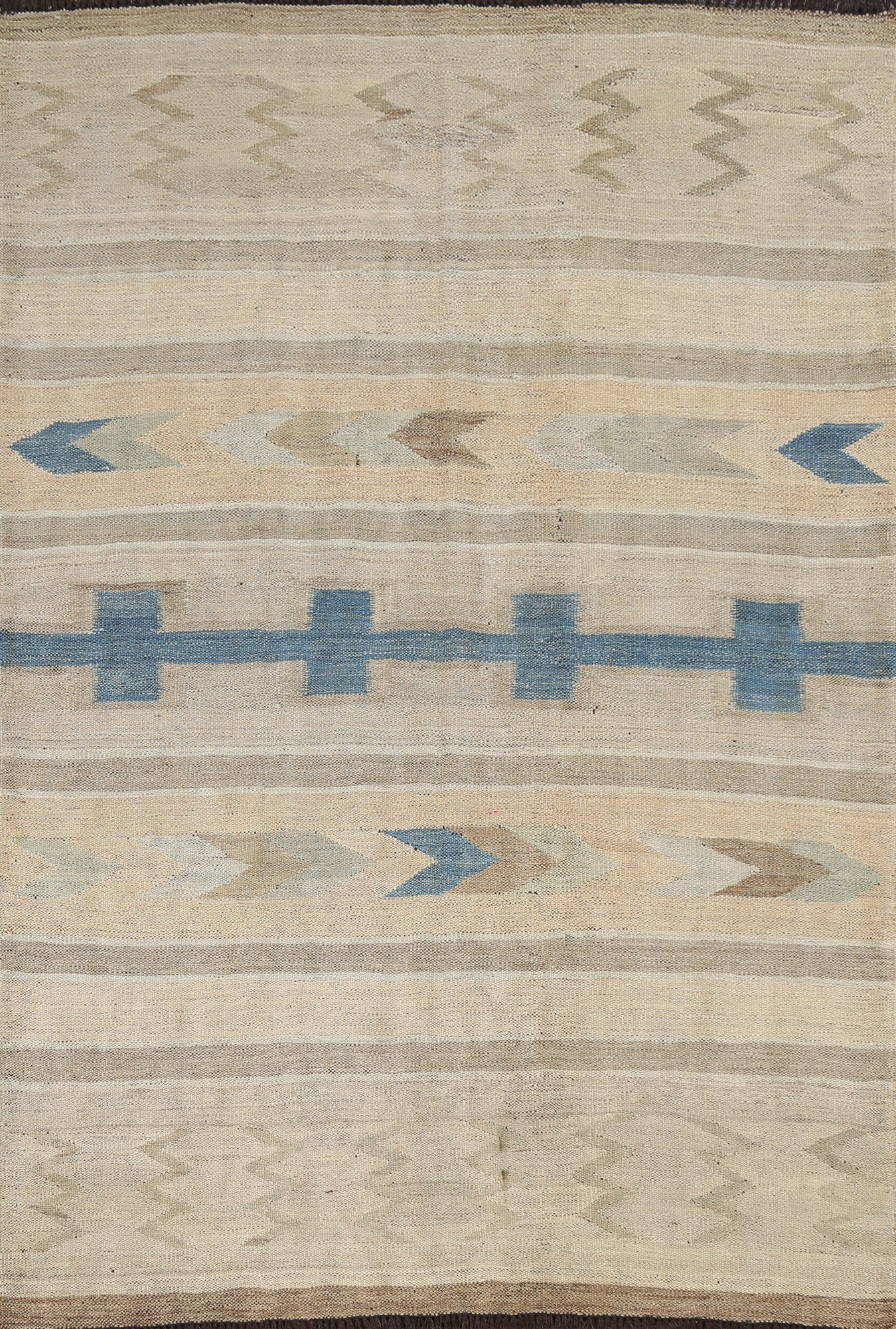 Natural Dye Tribal Kilim Oriental Rug 5x7