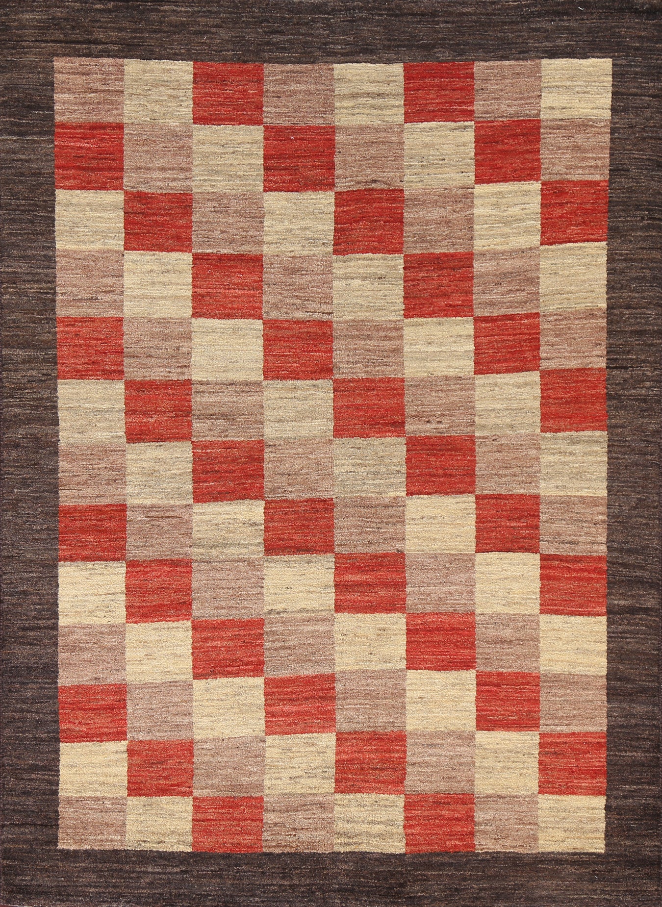 Checkered Gabbeh Kashkoli Oriental Rug 5x7