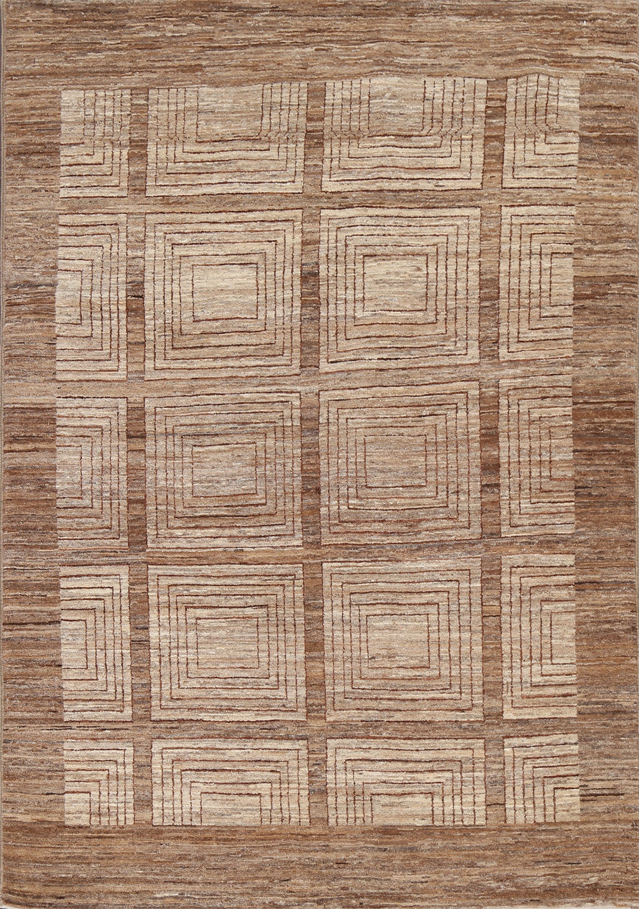 Brown Geometric Gabbeh Kashkoli Oriental Area Rug 4x6