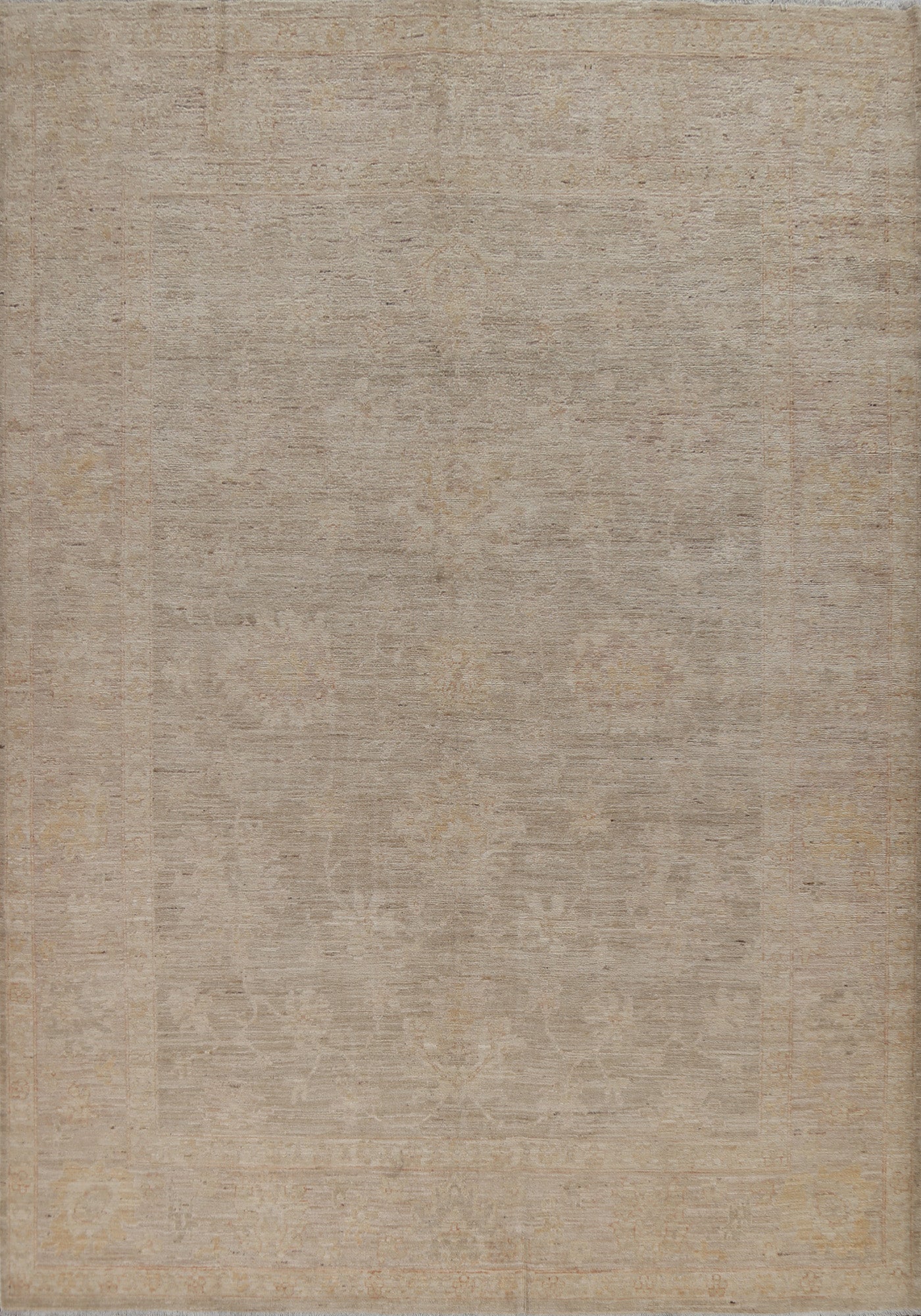 Vegetable Dye Wool Oushak Turkish Rug 9x11