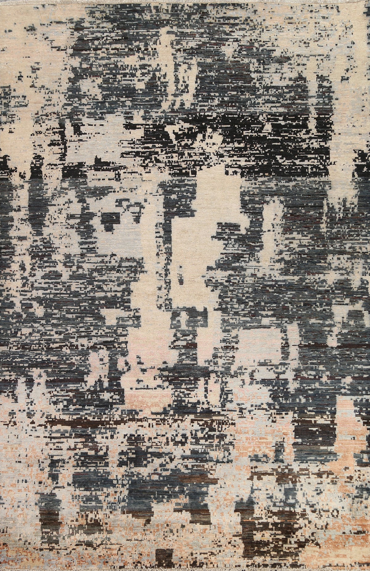 Vegetable Dye Wool Abstract Oriental Area Rug 6x8