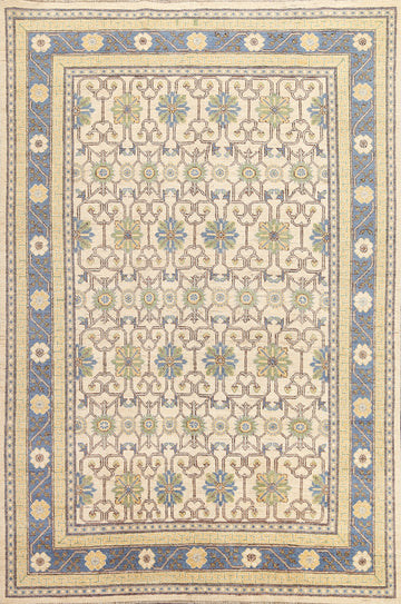 Vegetable Dye Wool Khotan Oriental Area Rug 6x9
