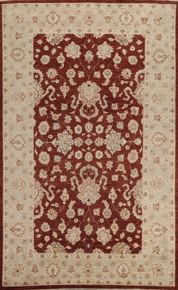 Vegetable Dye Chobi Peshawar Oriental Wool Rug 6x9