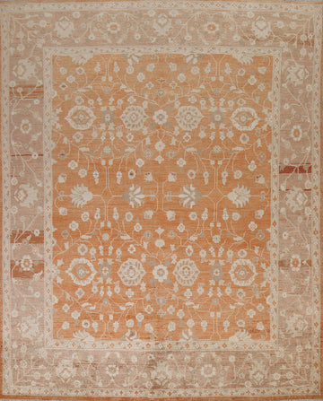 Vegetable Dye Oushak Oriental Wool Rug 8x9