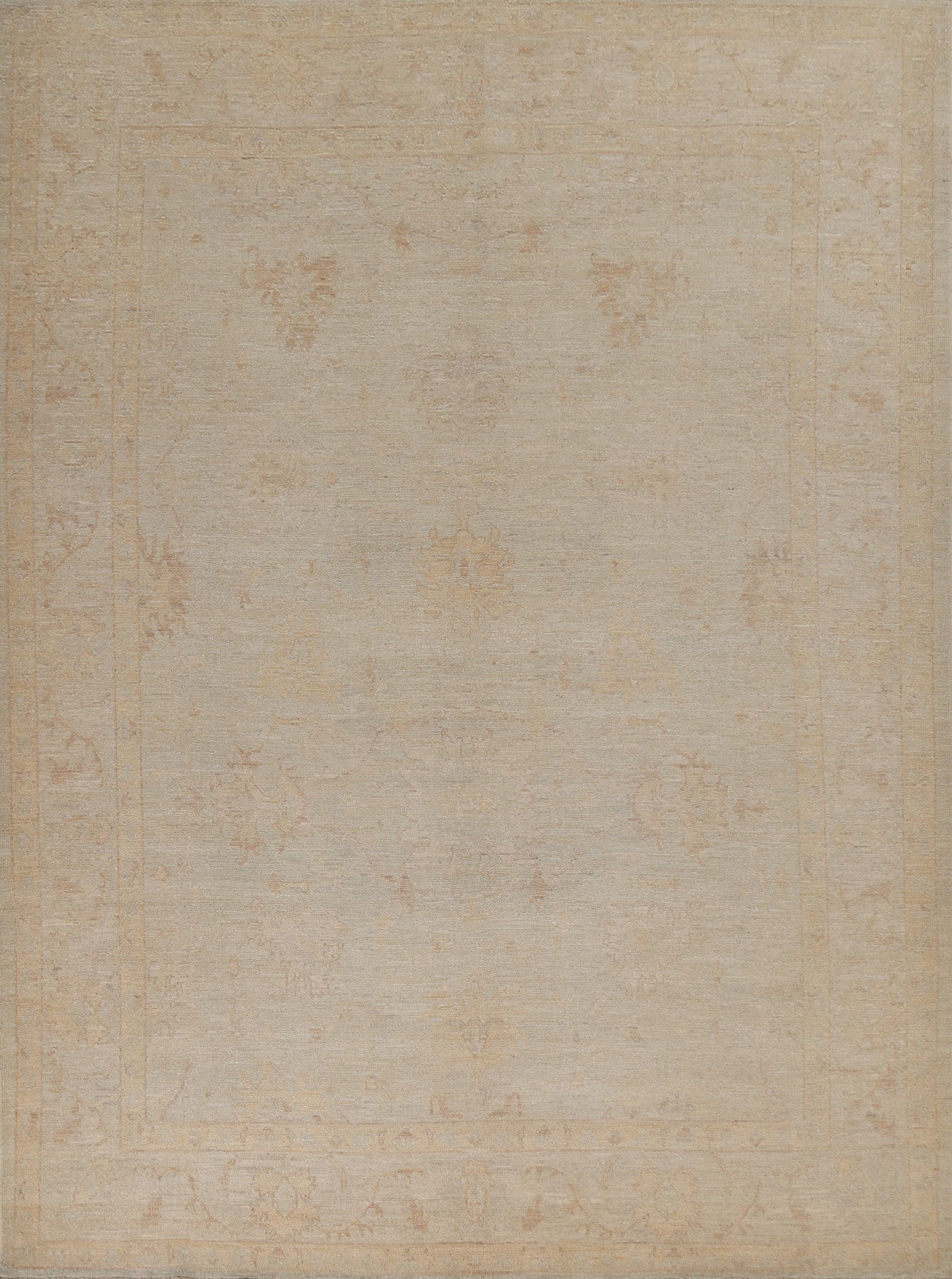 Vegetable Dye Muted Oushak Oriental Handmade Rug 8x11