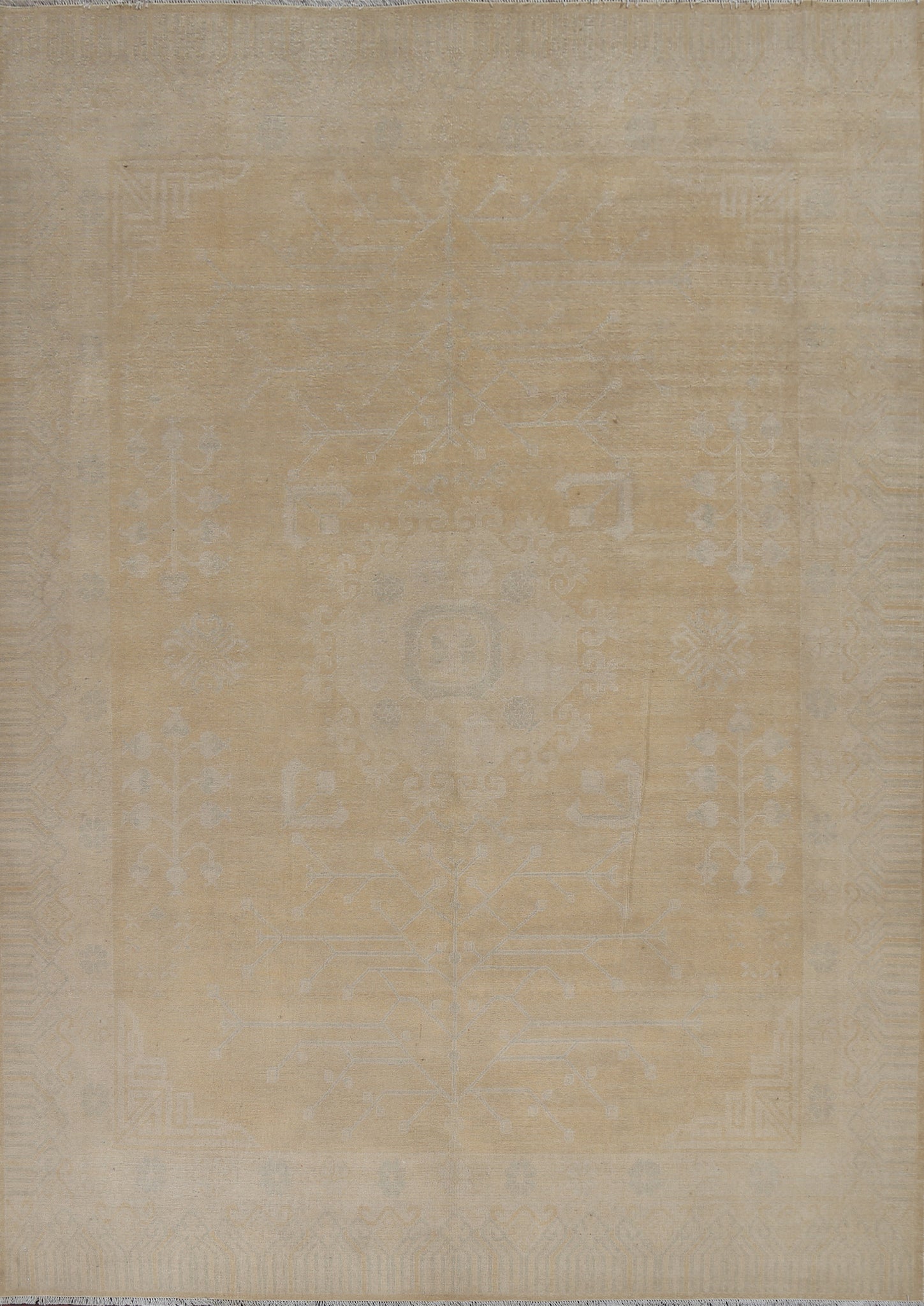 Vegetable Dye Muted Oushak Oriental Area Rug 9x11