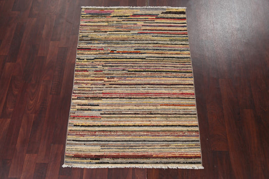 Striped Gabbeh Kashkoli Oriental Handmade Rug 3x5