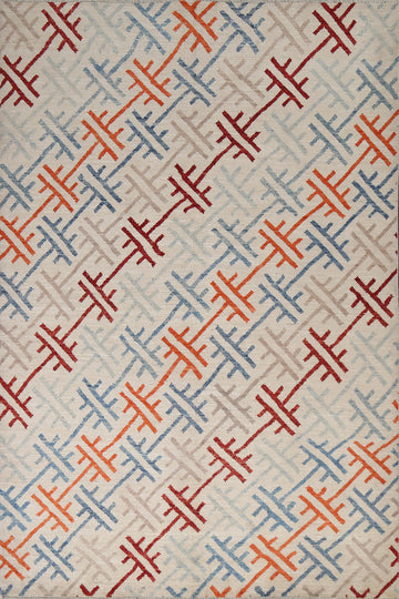 Vegetable Dye Wool Moroccan Oriental Area Rug 6x8