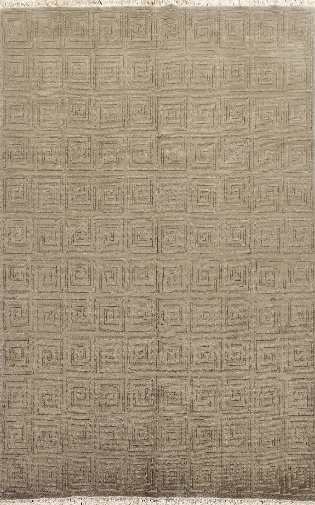Geometric Wool Peking Oriental Area Rug 6x9