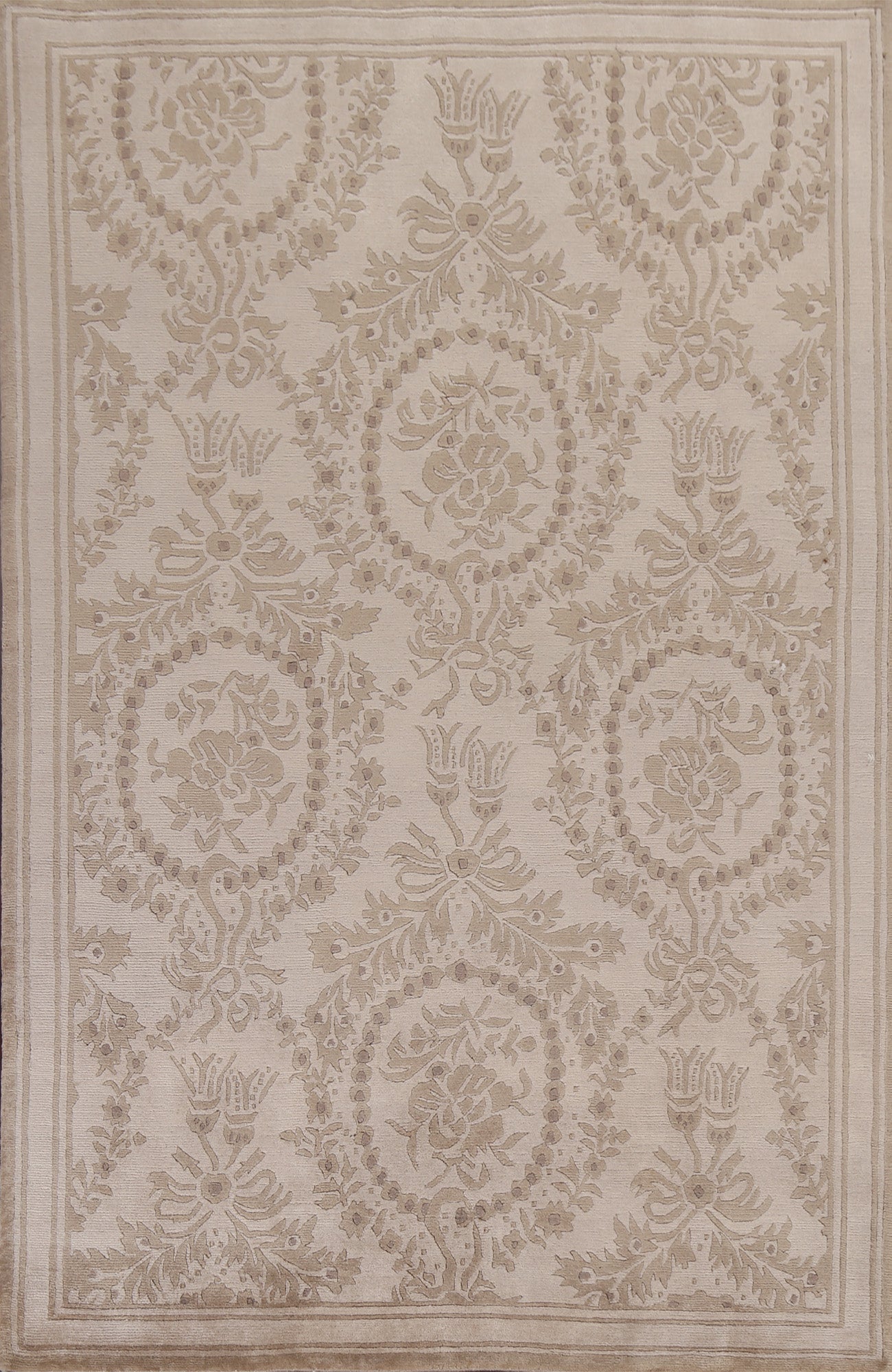 Vegetable Dye Nepalese Oriental Area Rug 6x9