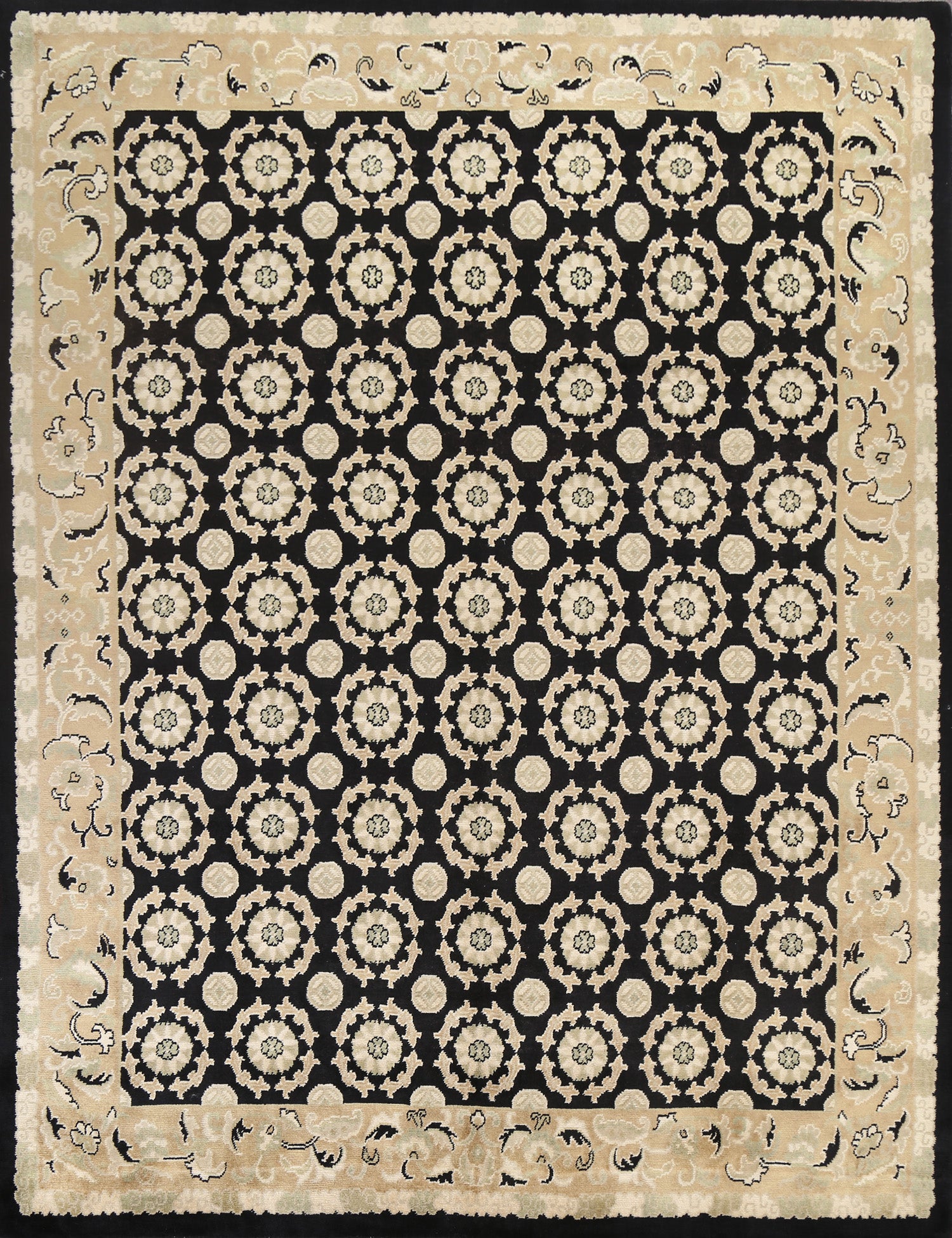 Vegetable Dye Wool Nepalese Oriental Area Rug 8x10