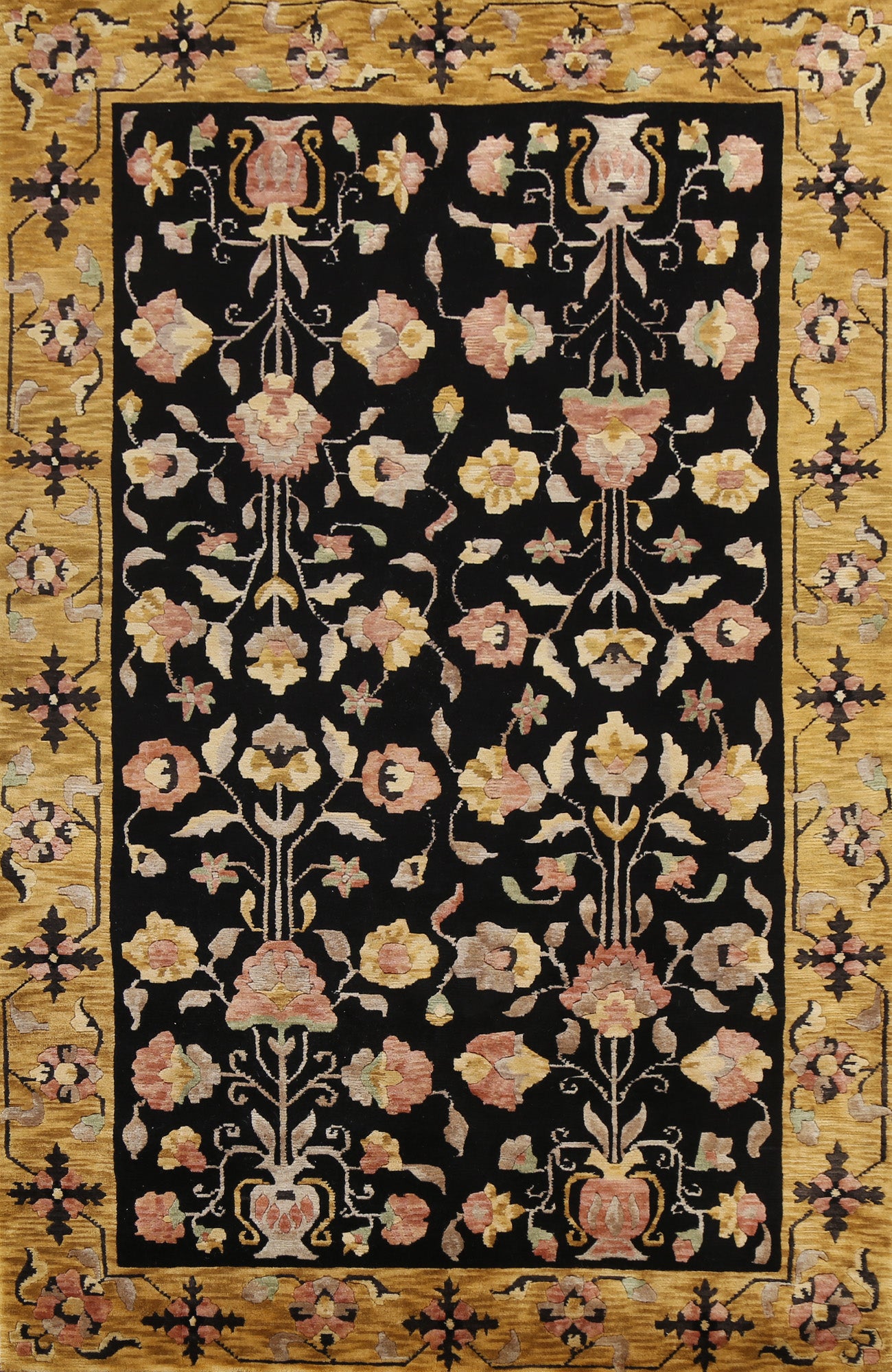Vegetable Dye Nepalese Oriental Wool Rug 6x9