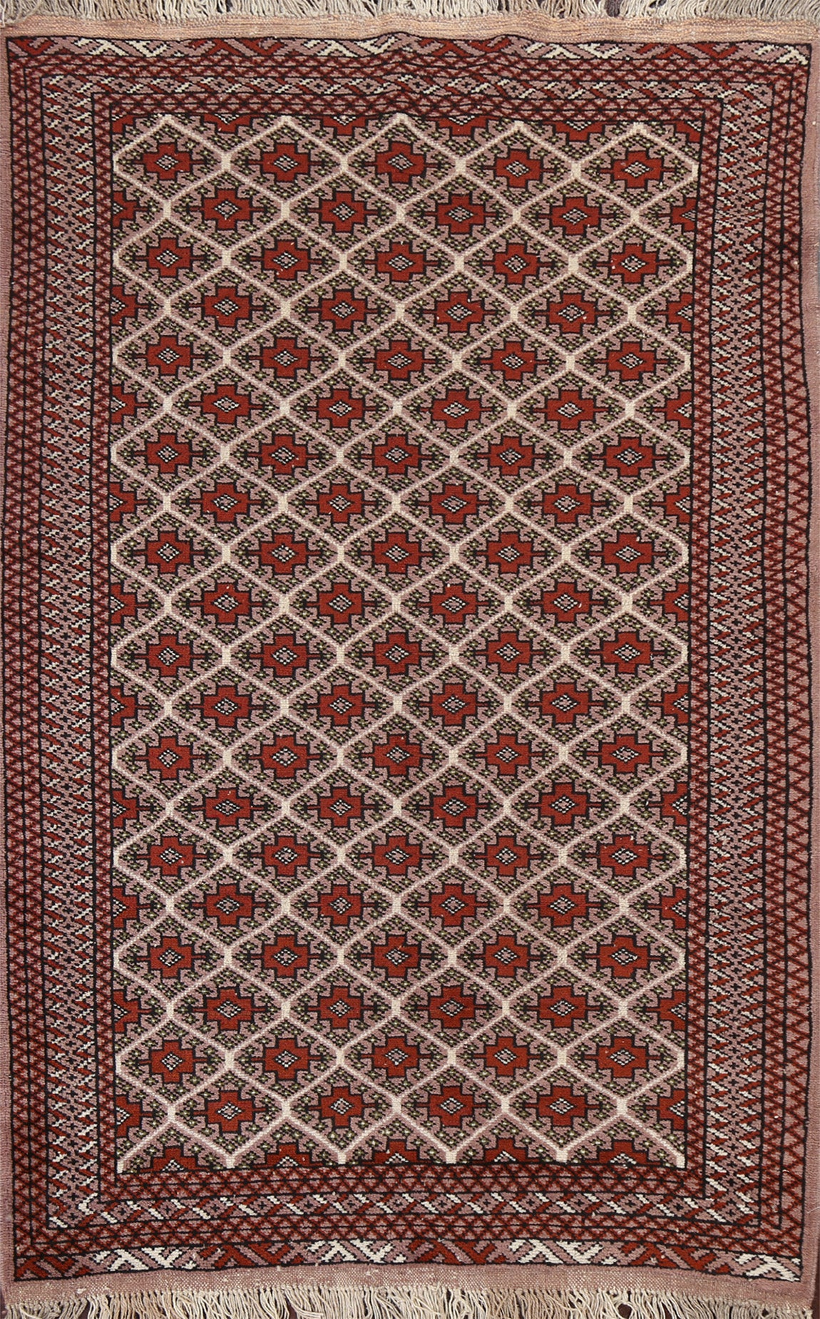 Trellis Bokhara Oriental Area Rug 4x6